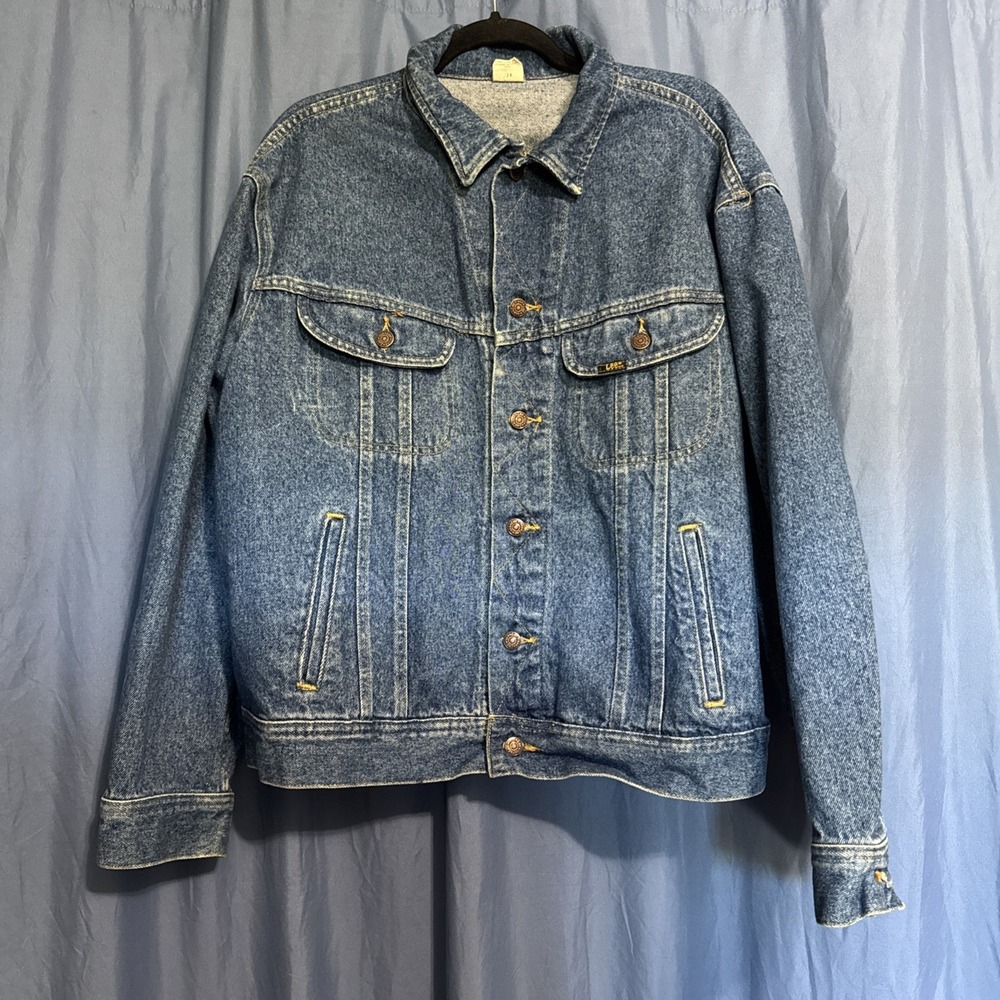 Vintage Lee Denim Trucker Jacket Mens Size XL